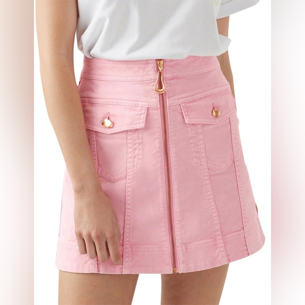 Aje Melody Denim A-line Jean Skirt Size US 6/Aus 10